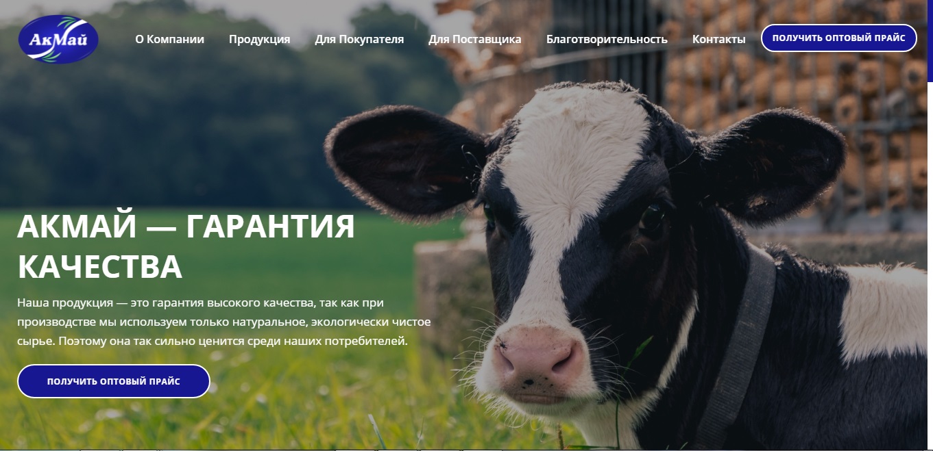 сайт для оптовых продаж для компании "акмай"