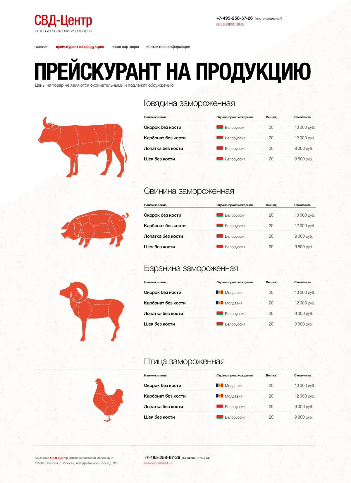 продажа мяса оптом