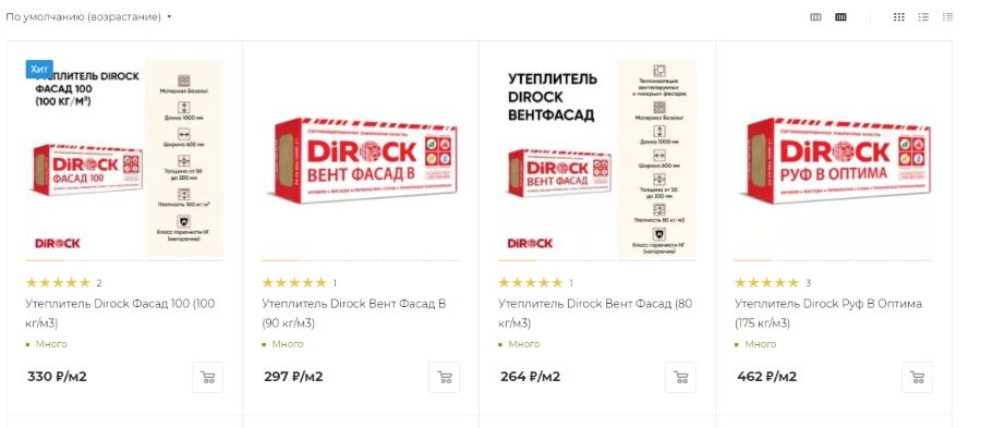 Статус наличия товаров на сайте компании Спецтехнопром