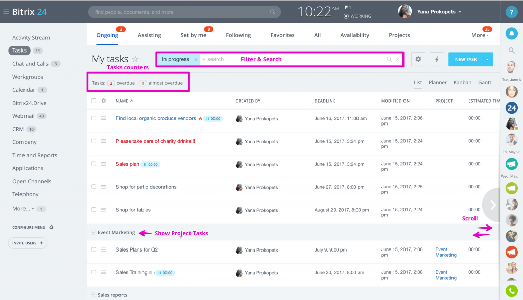 Working With Tasks