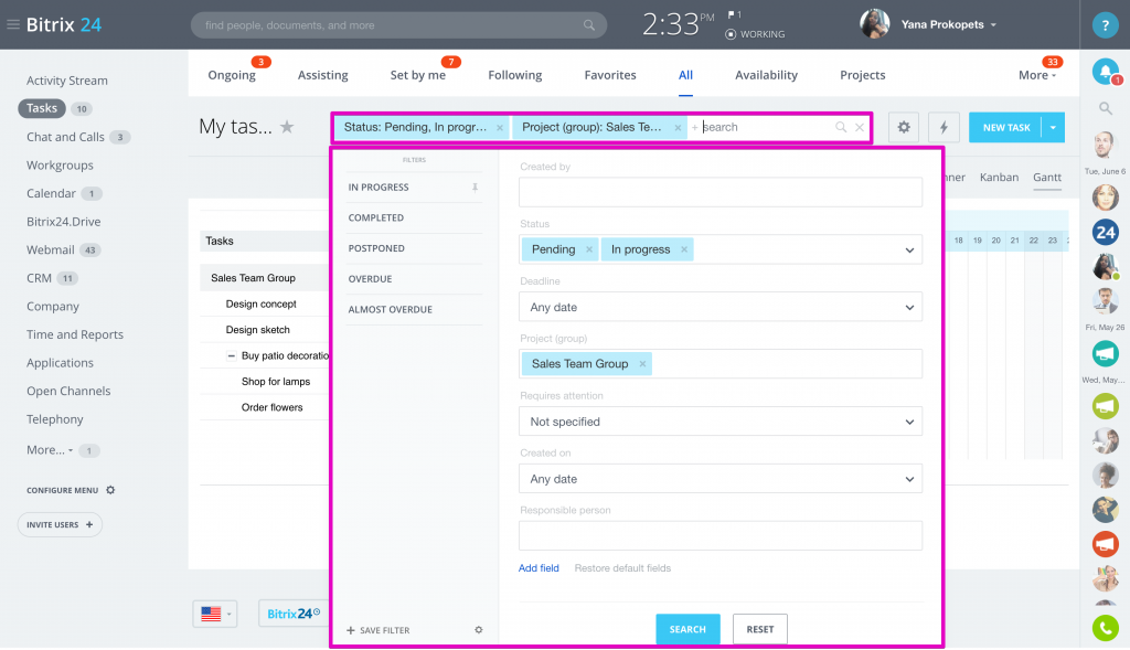 Outlook Tasks Gantt Chart