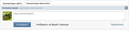 Виджет на сайте - комментарий вКонтакте 