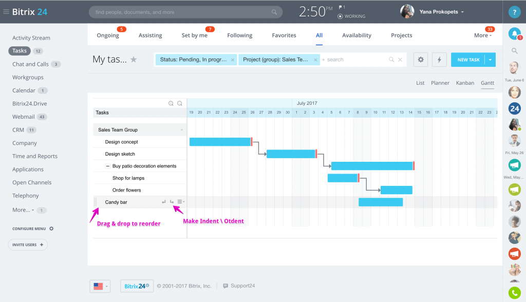 Drag And Drop Gantt Chart