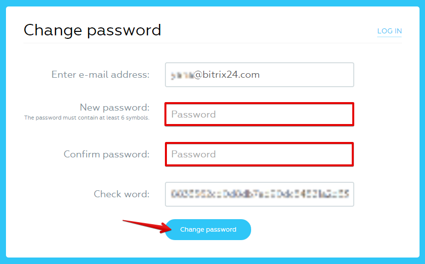 forgot my bitrix24 password password form