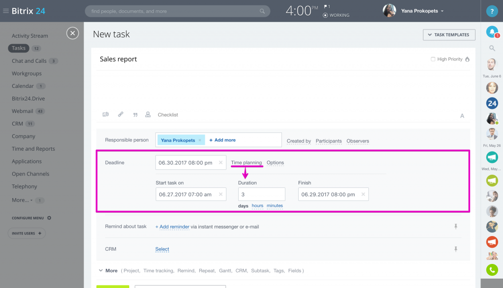 Bitrix24 Gantt Chart