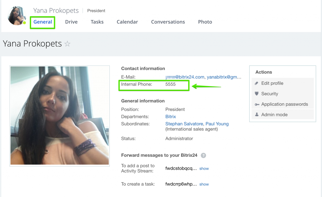 extension numbers for employees