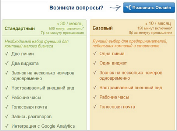 Звонок с сайта