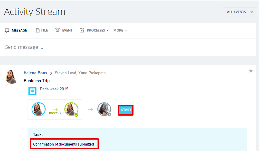 [Workflows] Activity Stream: Đi công tác 24