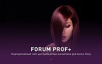 Корпоративный сайт дистрибьютера косметики для волос FORUM PROF+